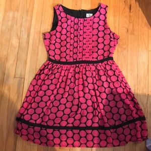Pink and black dress